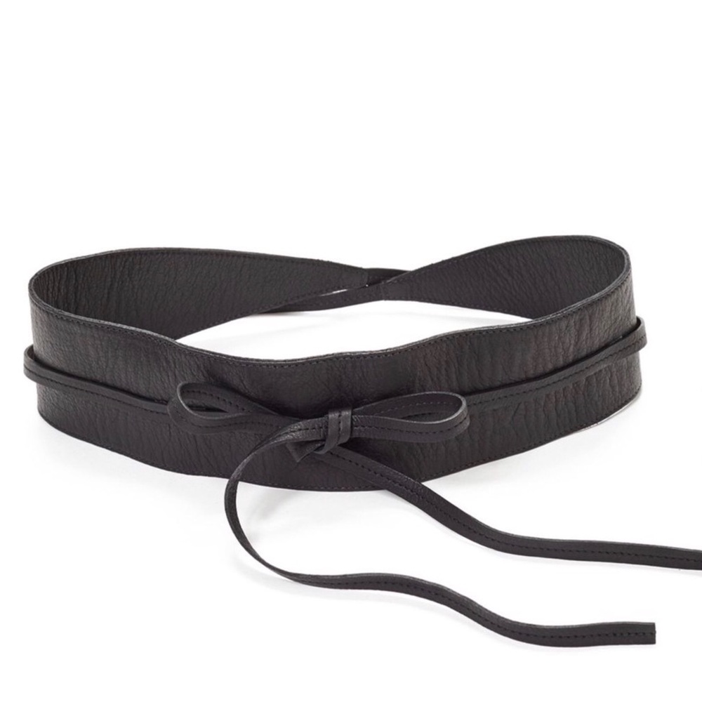 Eileen Fisher Leather Obi Belt